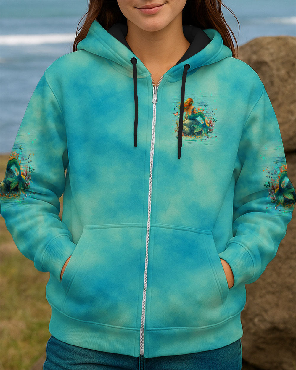 BLISSCORNERS SHE IS A MERMAID ALL OVER PRINT