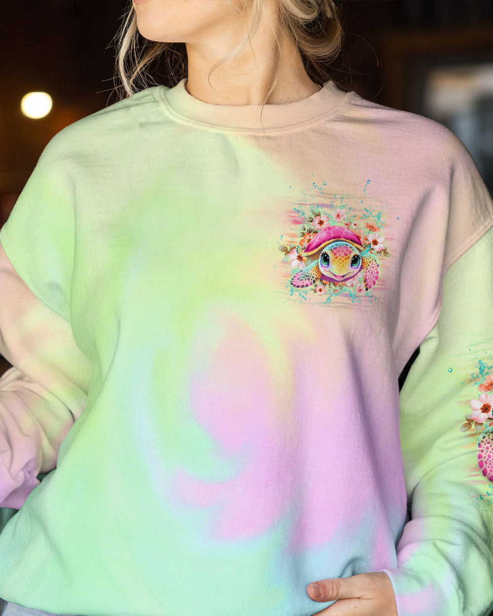 BLISSCORNERS SMELL THE SEA FEEL THE BREEZE TURTLE ALL OVER PRINT