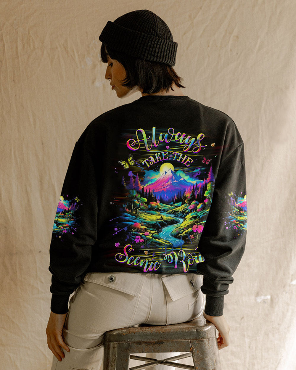 BLISSCORNERS ALWAYS TAKE THE SCENIC ROUTE ALL OVER PRINT