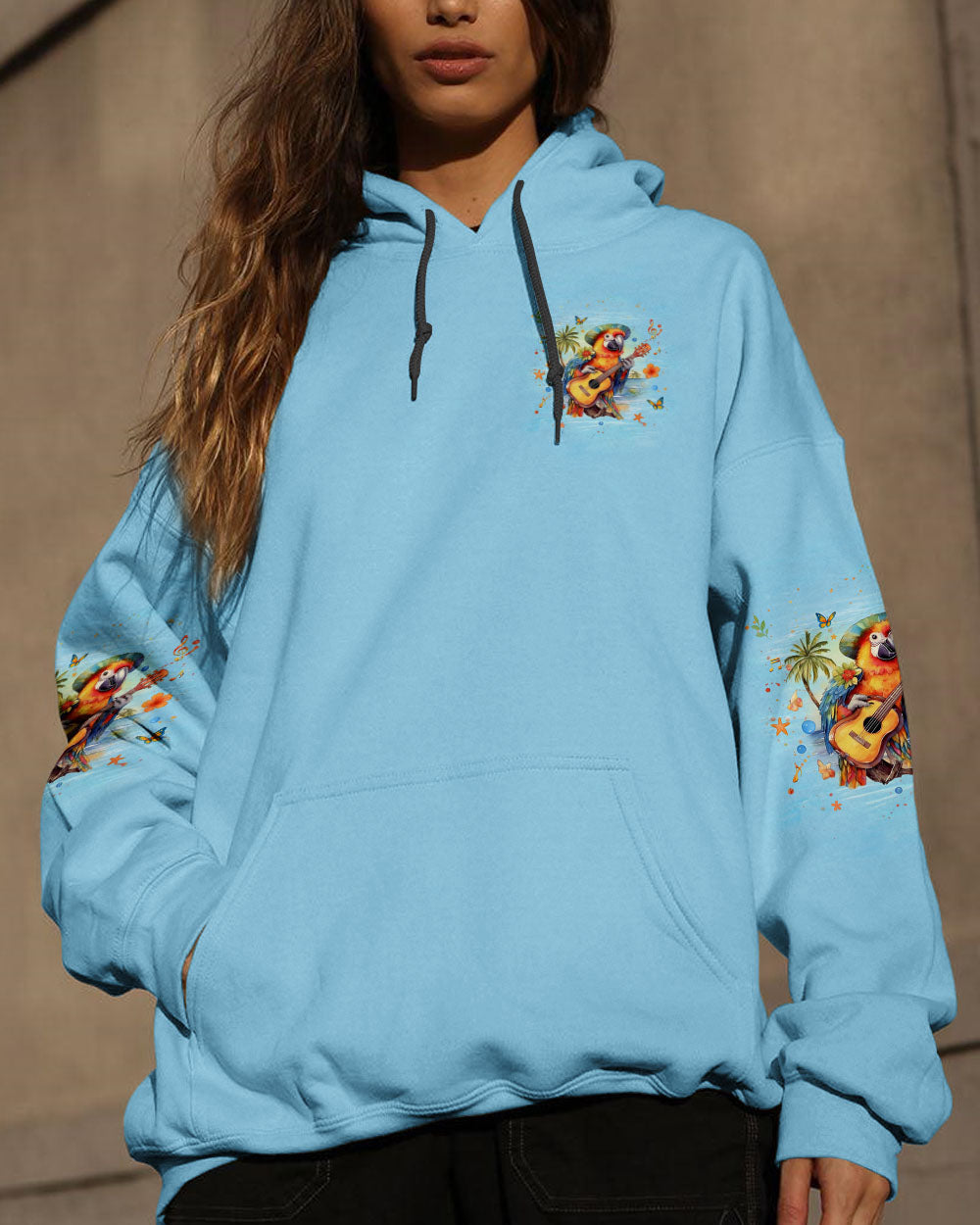 BLISSCORNERS DON'T WORRY BEACH HAPPY PARROT ALL OVER PRINT