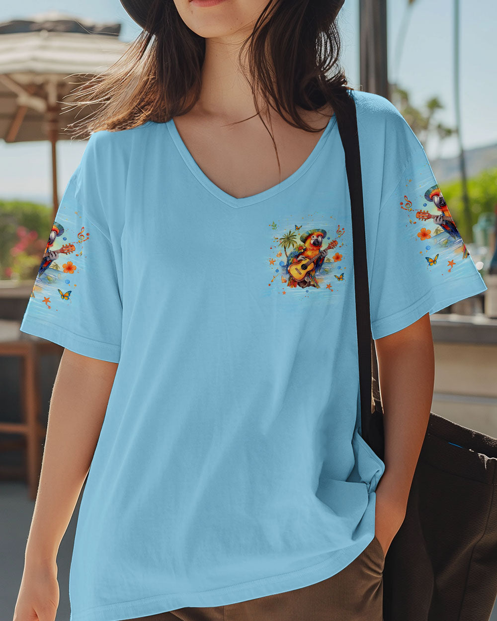 BLISSCORNERS DON'T WORRY BEACH HAPPY PARROT ALL OVER PRINT