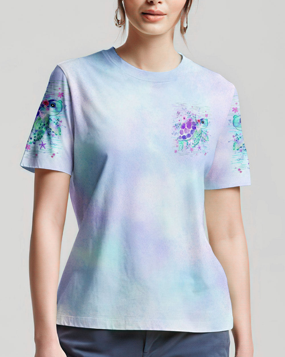 BLISSCORNERS SOME GIRLS ARE JUST BORN TURTLE ALL OVER PRINT