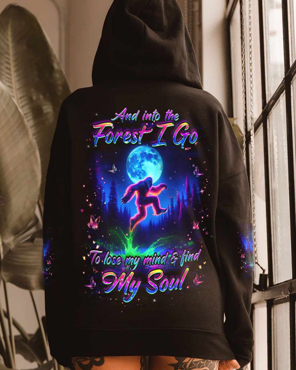 BLISSCORNERS AND INTO THE FOREST I GO BIGFOOT ALL OVER PRINT