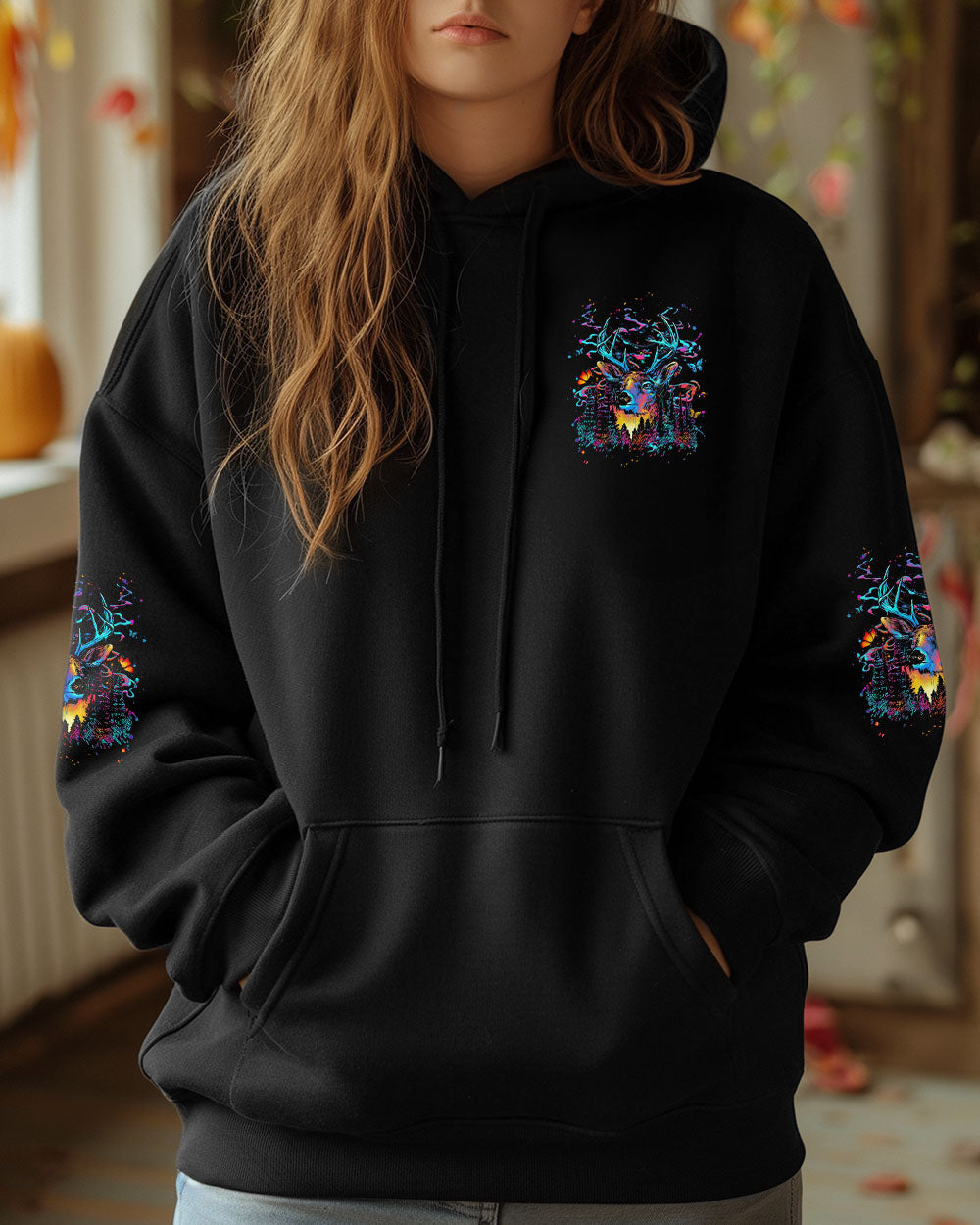 BLISSCORNERS AND INTO THE FOREST I GO DEER ALL OVER PRINT