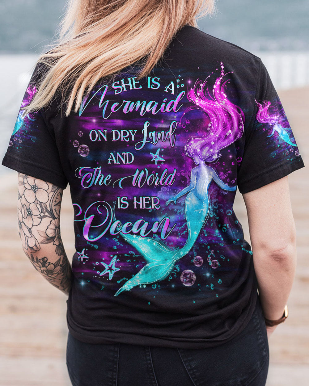 BLISSCORNERS SHE IS A MERMAID ALL OVER PRINT