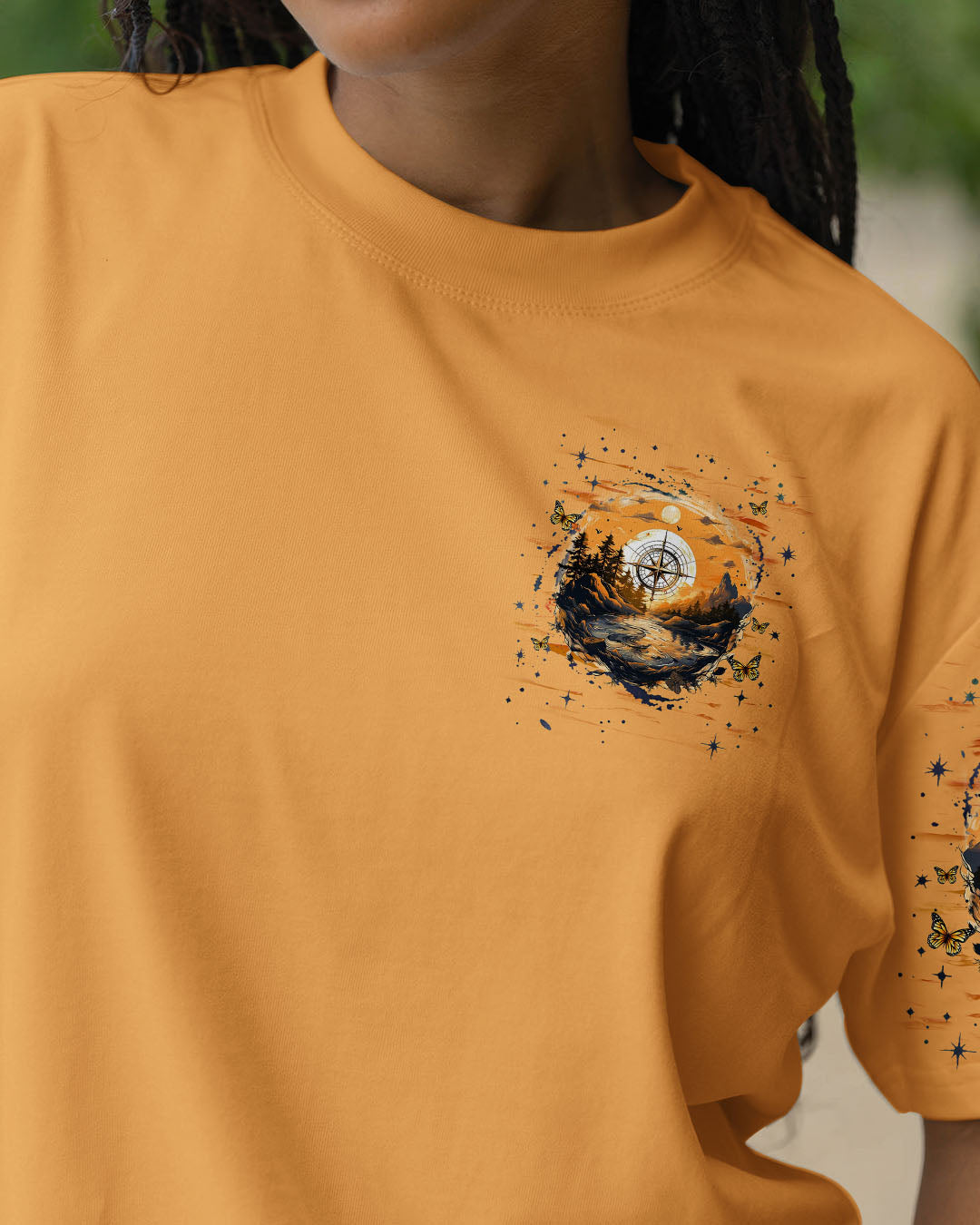 BLISSCORNERS NOT ALL WHO WANDER ARE LOST COMPASS ALL OVER PRINT