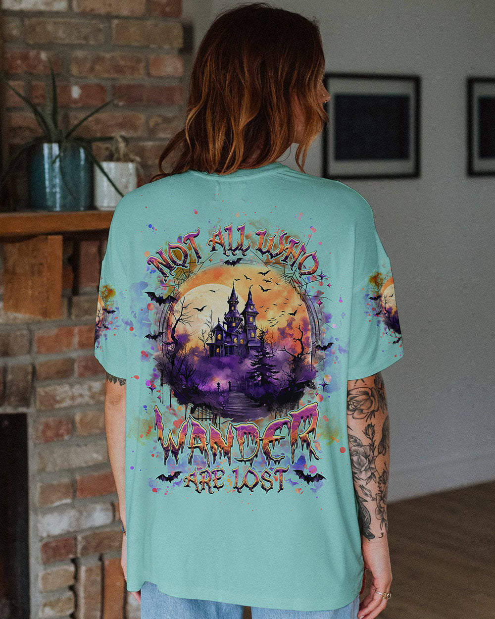 BLISSCORNERS NOT ALL WHO WANDER ARE LOST HALLOWEEN ALL OVER PRINT