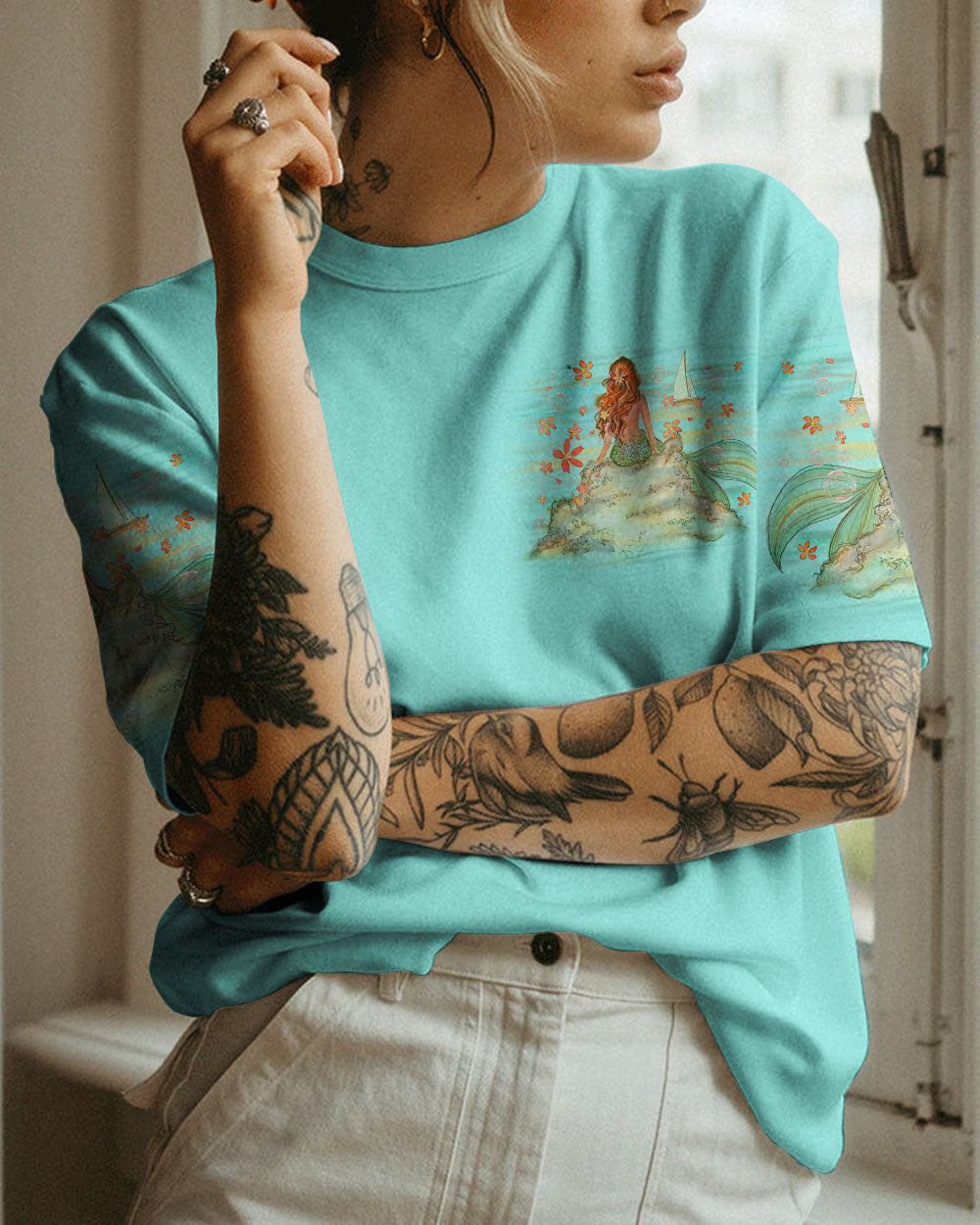 BLISSCORNERS I WANT TO BE WHERE THE PEOPLE AREN'T MERMAID ALL OVER PRINT