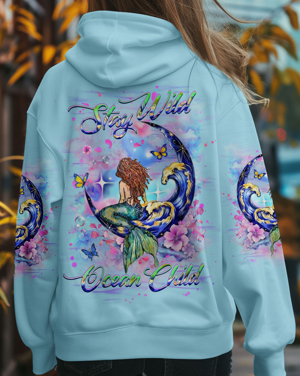 BLISSCORNERS STAY WILD OCEAN CHILD MERMAID ALL OVER PRINT