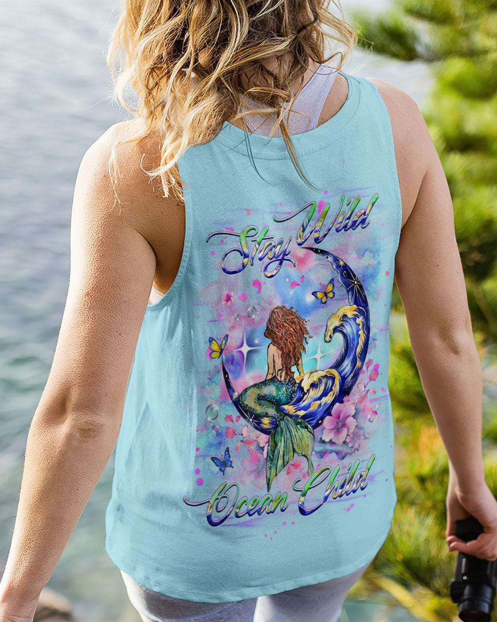 BLISSCORNERS STAY WILD OCEAN CHILD MERMAID ALL OVER PRINT