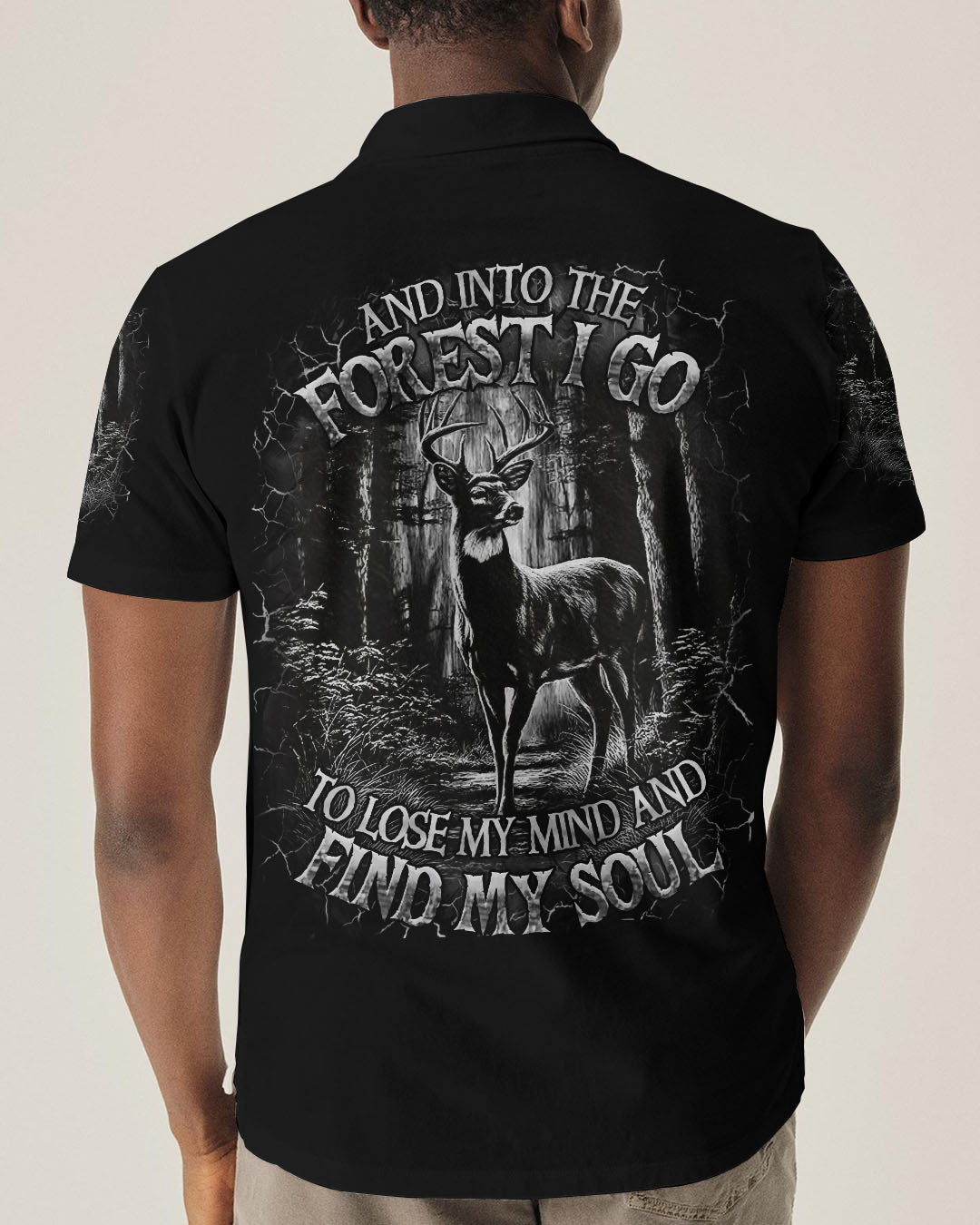 BLISSCORNERS AND INTO THE FOREST I GO DEER ALL OVER PRINT