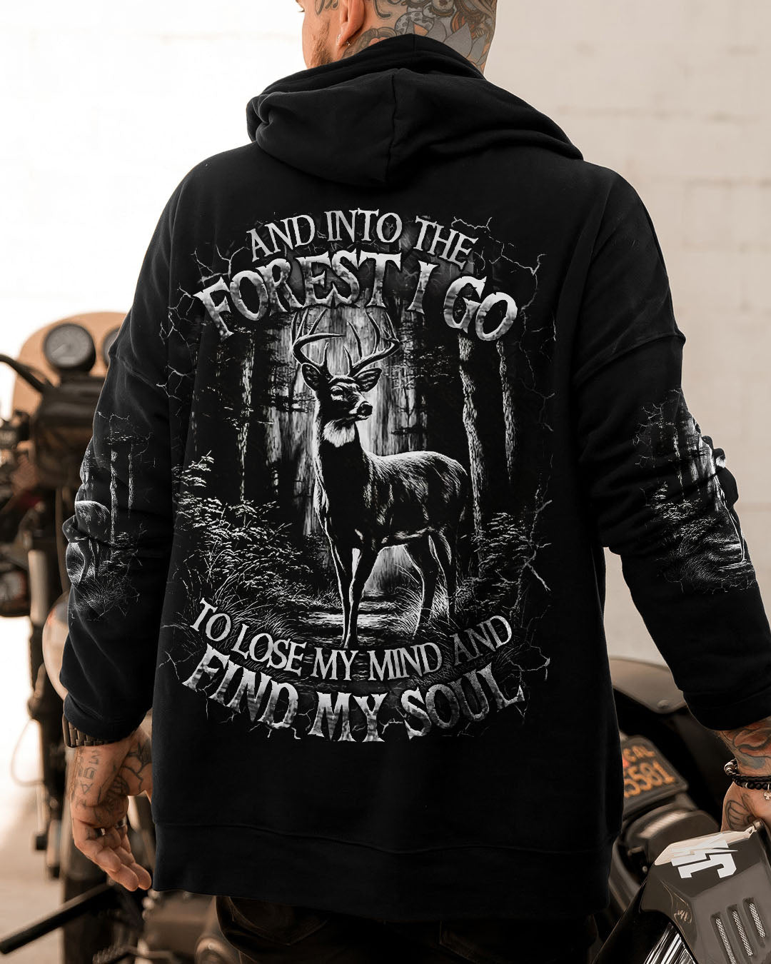 BLISSCORNERS AND INTO THE FOREST I GO DEER ALL OVER PRINT