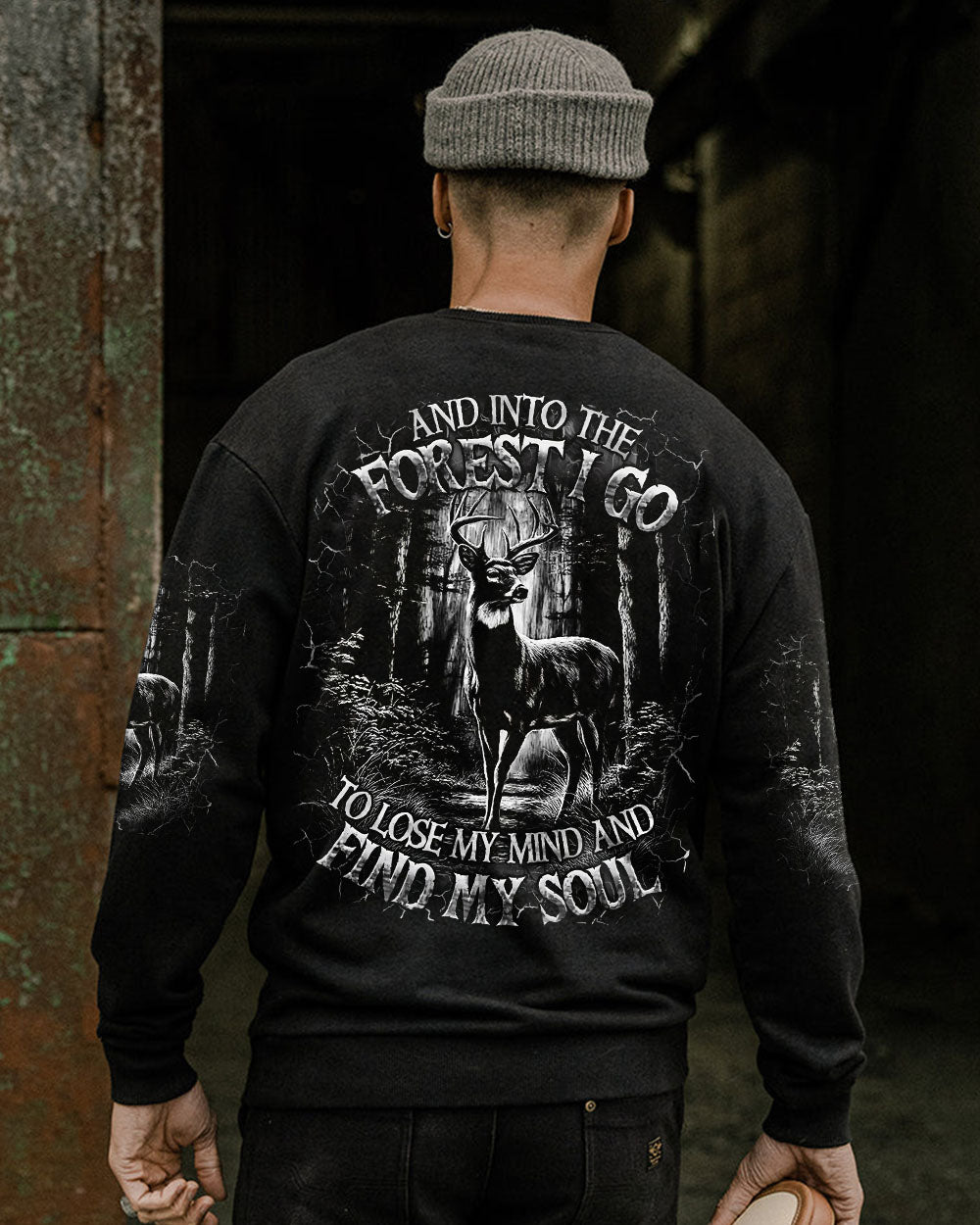 BLISSCORNERS AND INTO THE FOREST I GO DEER ALL OVER PRINT