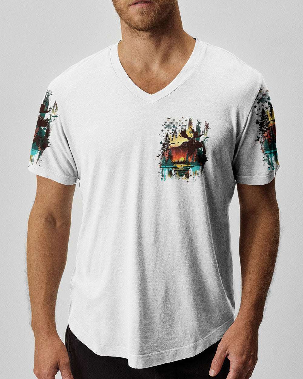 BLISSCORNERS THE CLOSER I GET TO NATURE HUNTING MOOSE  ALL OVER PRINT