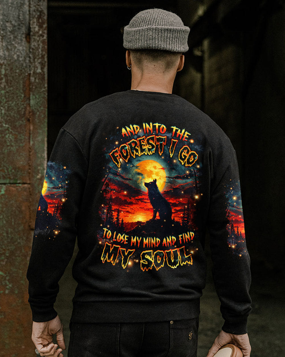 BLISSCORNERS AND INTO THE FOREST I GO WOLF ALL OVER PRINT