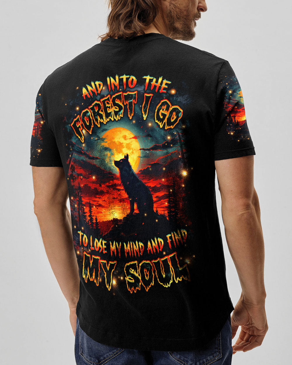 BLISSCORNERS AND INTO THE FOREST I GO WOLF ALL OVER PRINT