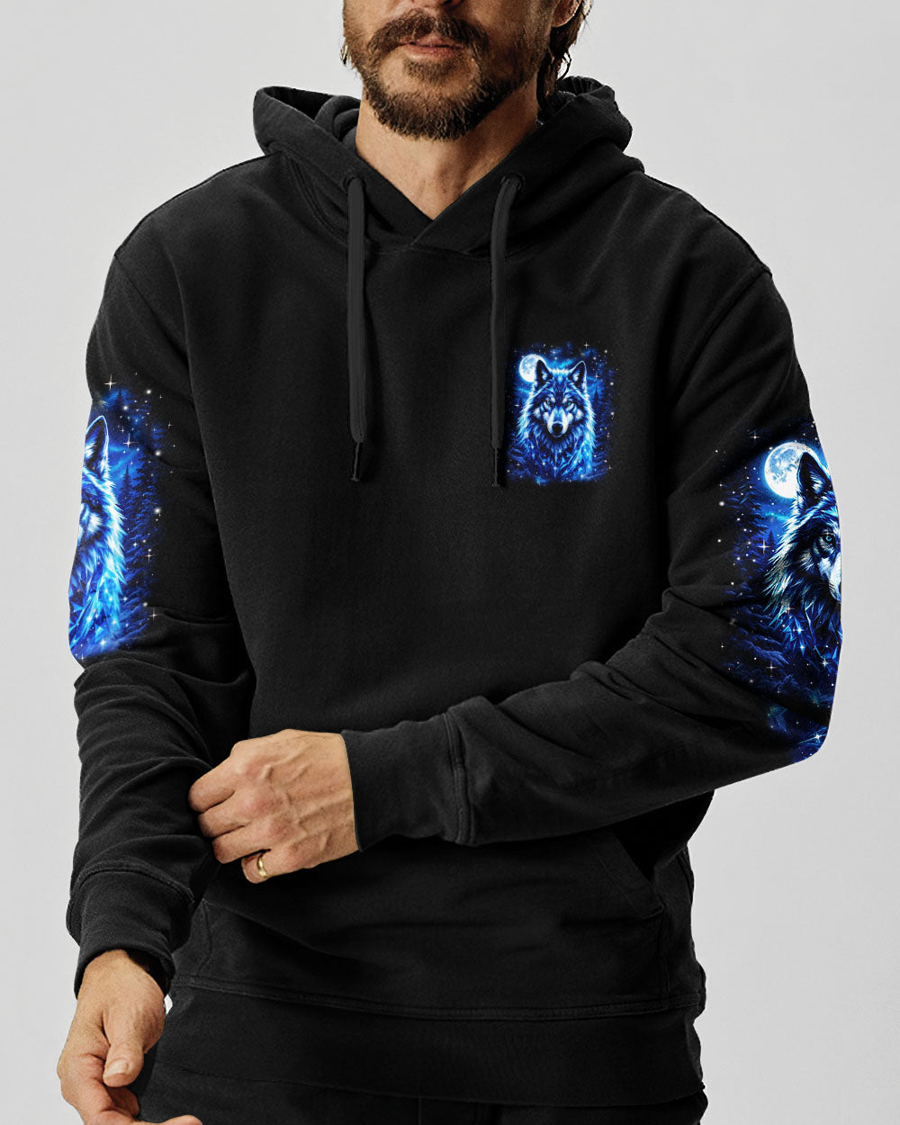 BLISSCORNERS HELLO DARKNESS MY OLD FRIEND WOLF ALL OVER PRINT