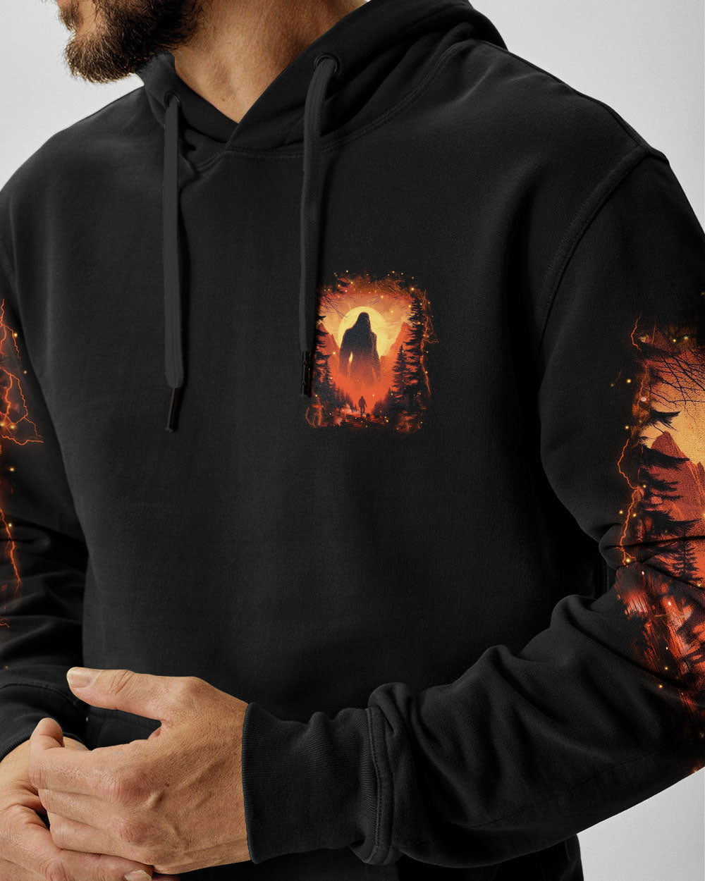 BLISSCORNERS HELLO DARKNESS MY OLD FRIEND BIGFOOT ALL OVER PRINT