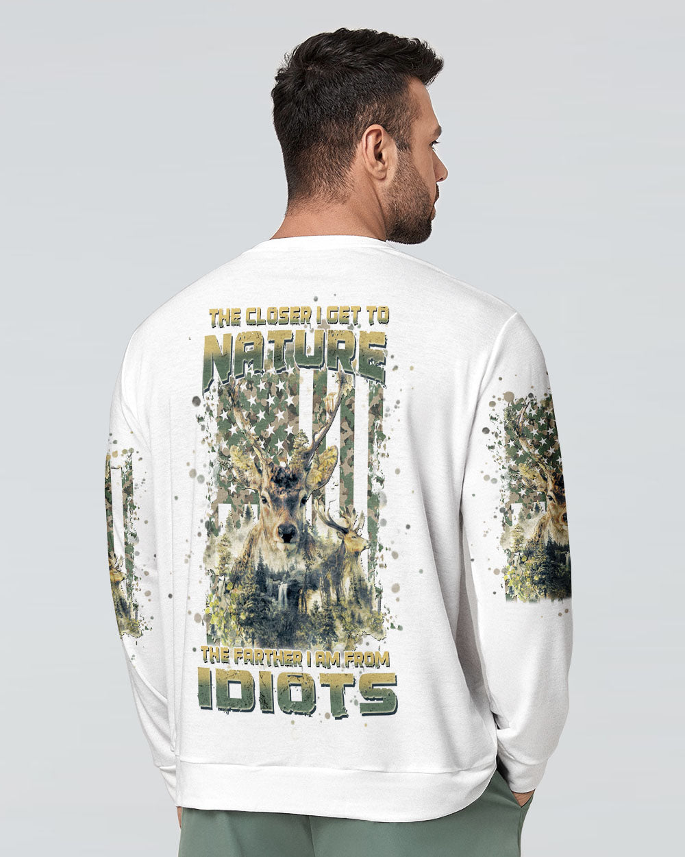 BLISSCORNERS THE CLOSER I GET TO NATURE DEER HUNTING ALL OVER PRINT