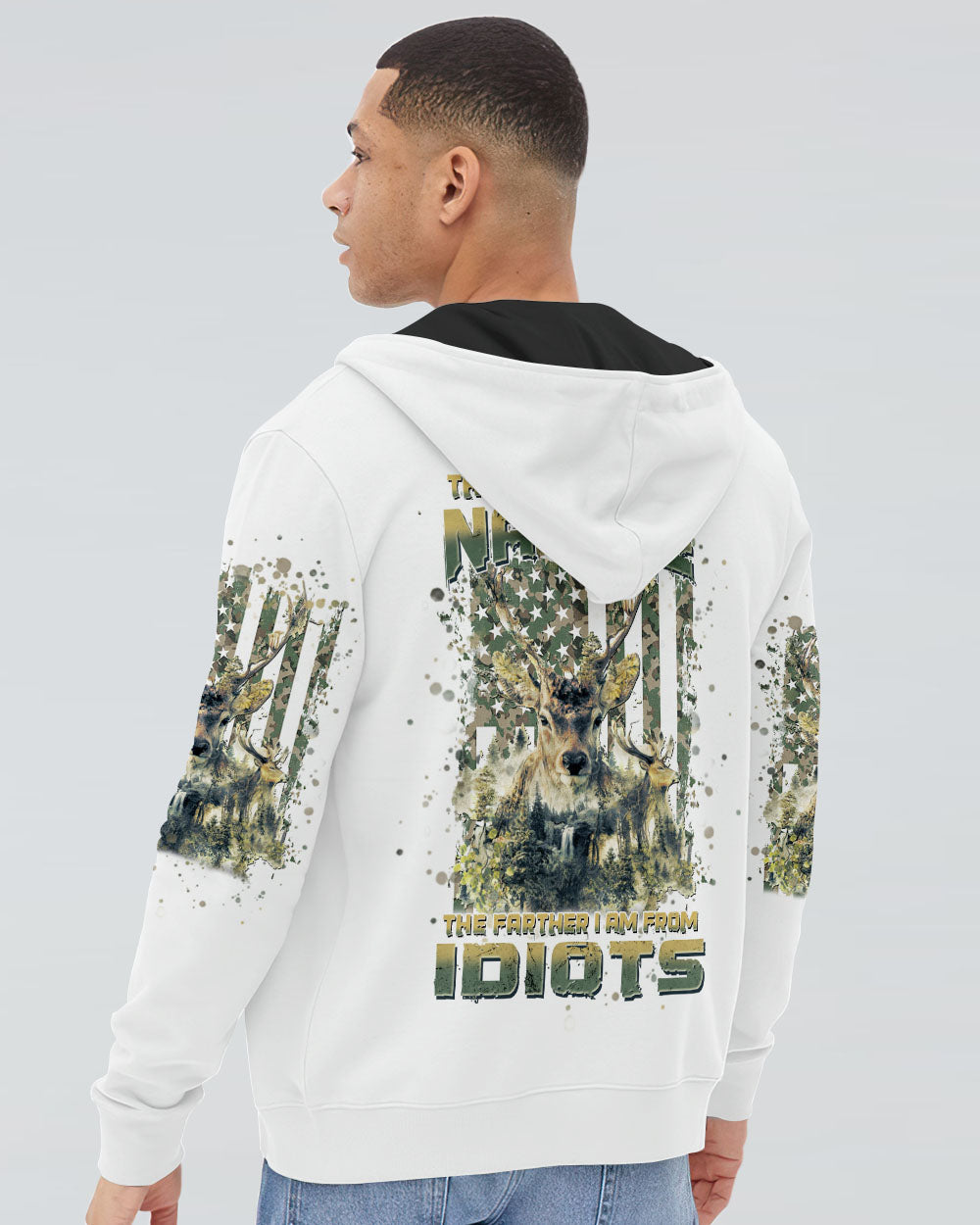 BLISSCORNERS THE CLOSER I GET TO NATURE DEER HUNTING ALL OVER PRINT