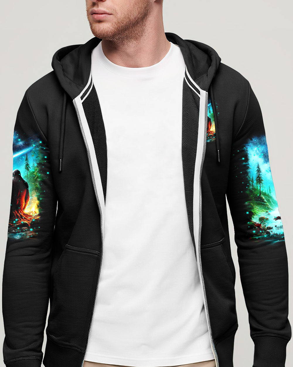 BLISSCORNERS AND INTO THE FOREST I GO BIGFOOT ALL OVER PRINT