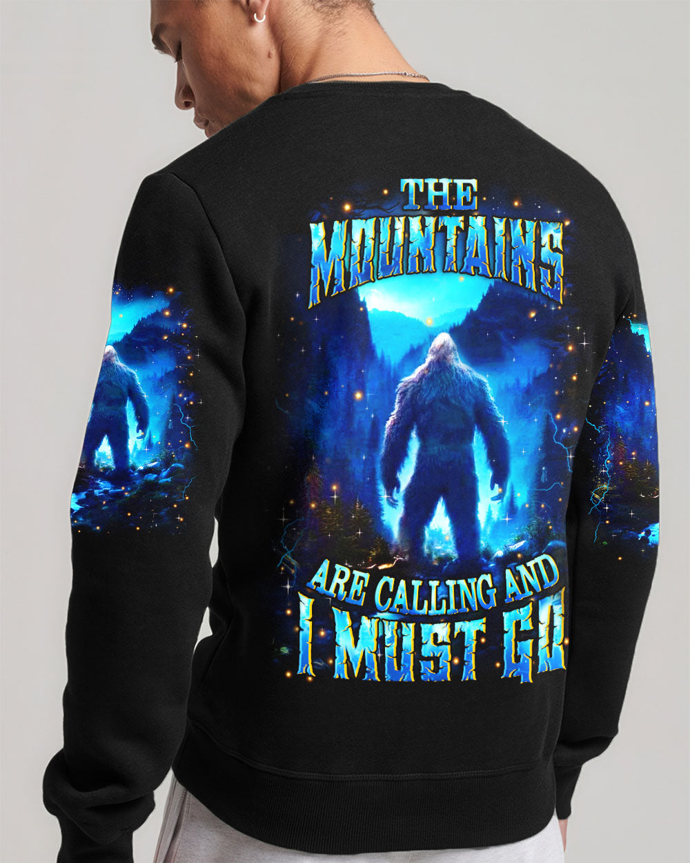 BLISSCORNERS THE MOUNTAINS ARE CALLING BIGFOOT ALL OVER PRINT