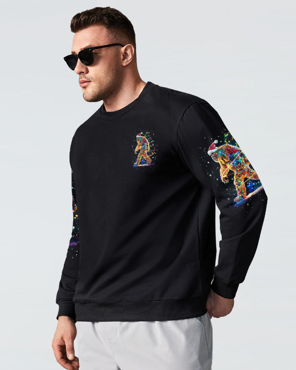 BLISSCORNERS BELIEVE BIGFOOT CHRISTMAS ALL OVER PRINT