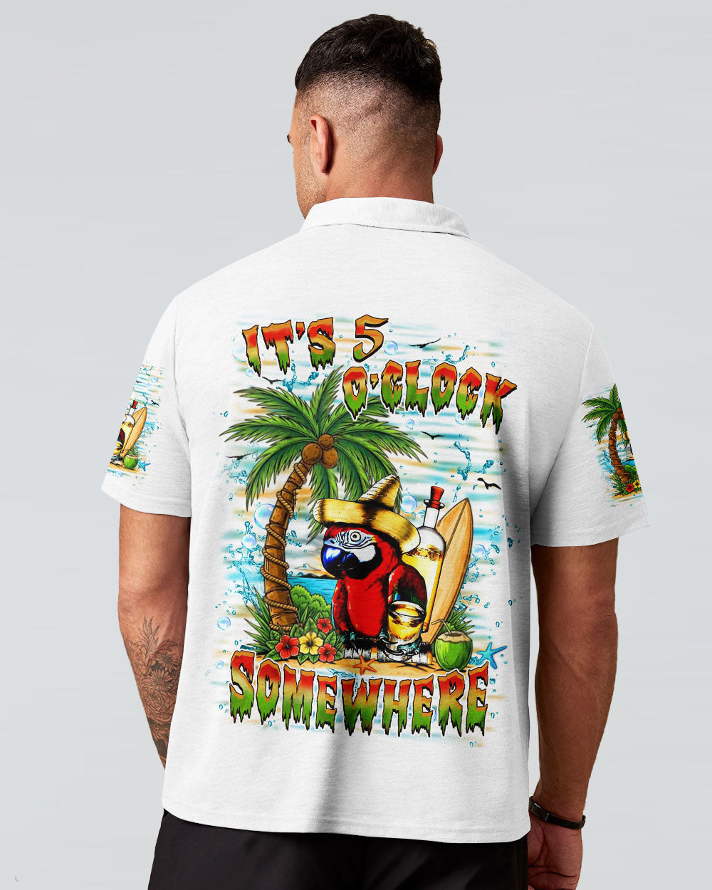 BLISSCORNERS IT'S 5 O'CLOCK SOMEWHERE PARROT ALL OVER PRINT