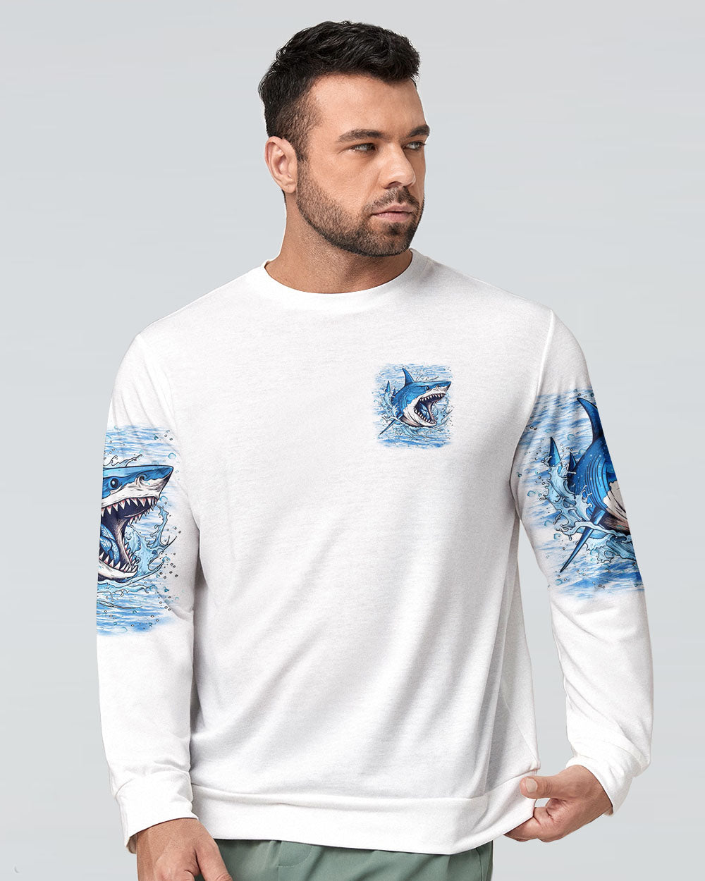 BLISSCORNERS THE VOICE OF THE SEA SPEAKS TO THE SOUL SHARK ALL OVER PRINT
