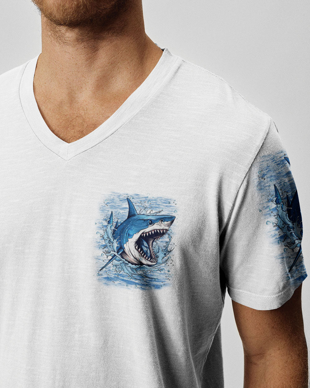 BLISSCORNERS THE VOICE OF THE SEA SPEAKS TO THE SOUL SHARK ALL OVER PRINT