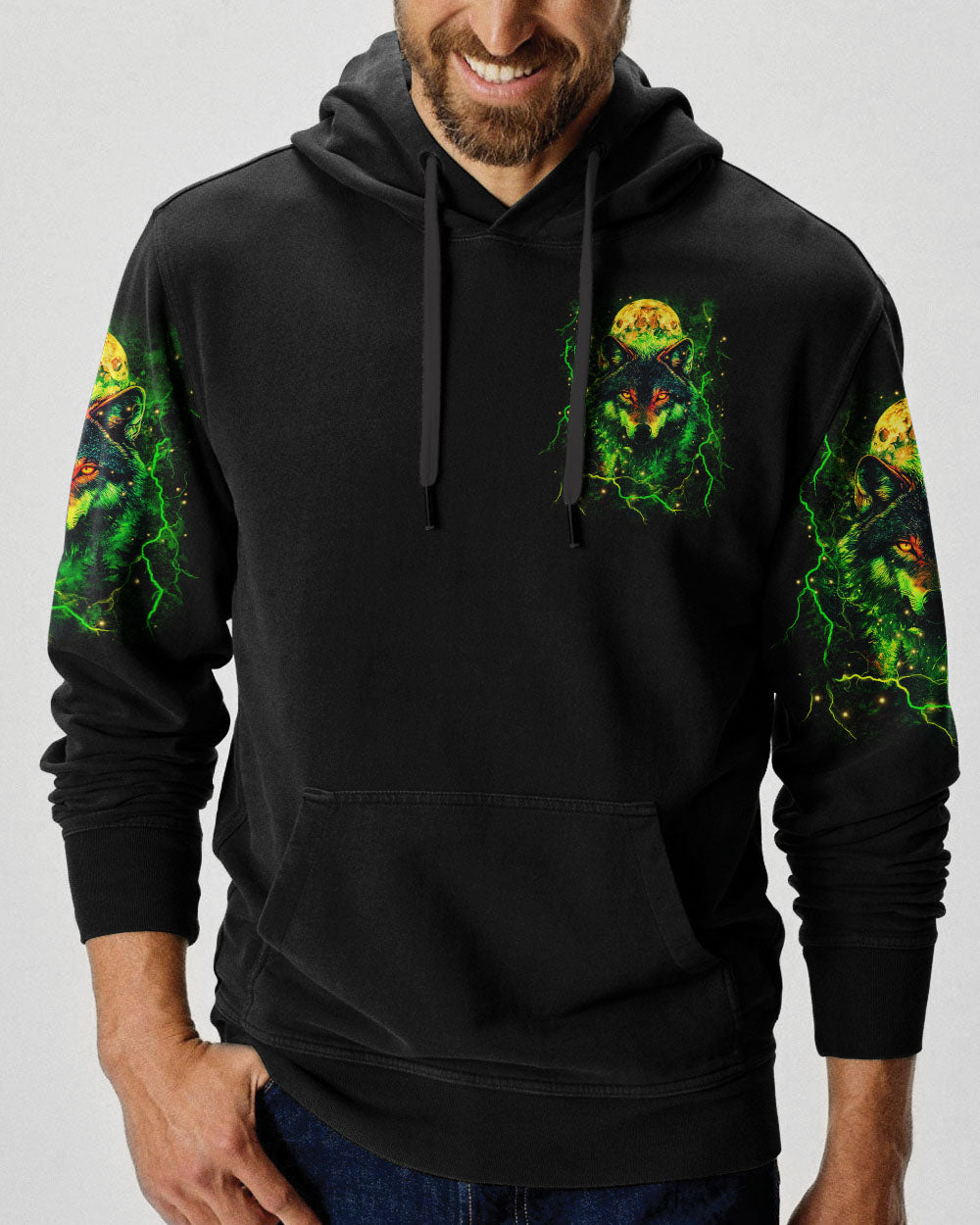 BLISSCORNERS HELLO DARKNESS MY OLD FRIEND WOLF ALL OVER PRINT