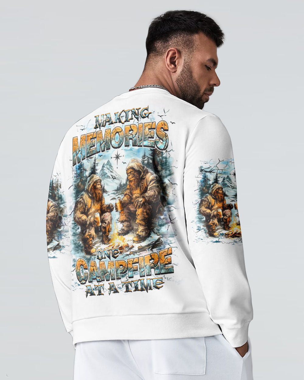 BLISSCORNERS MAKING MEMORIES ONE CAMPFIRE AT A TIME BIGFOOT ALL OVER PRINT