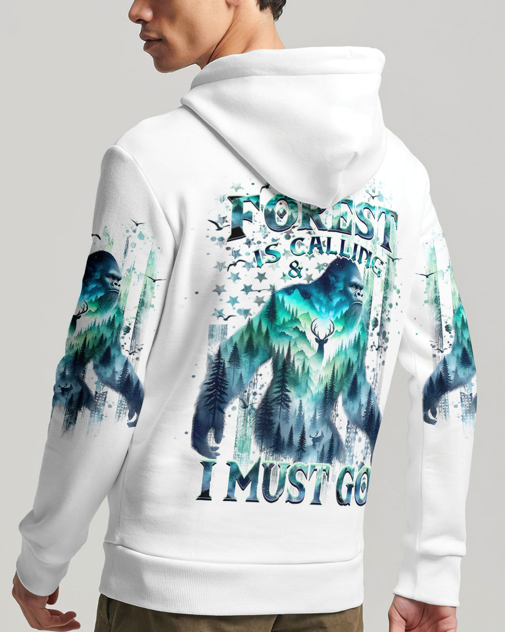BLISSCORNERS THE FOREST IS CALLING AND I MUST GO BIGFOOT ALL OVER PRINT