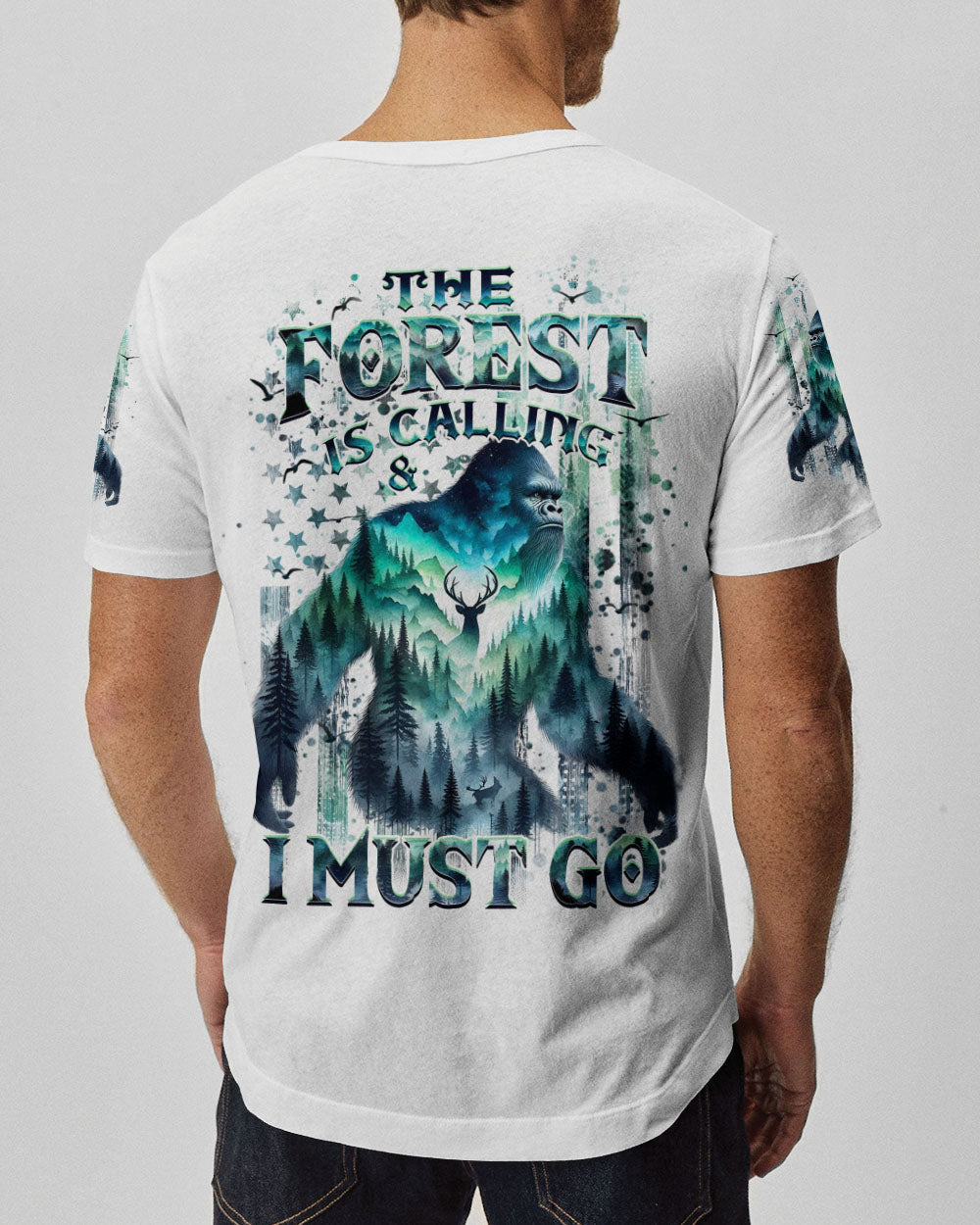 BLISSCORNERS THE FOREST IS CALLING AND I MUST GO BIGFOOT ALL OVER PRINT