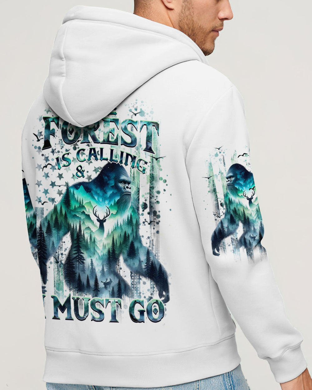 BLISSCORNERS THE FOREST IS CALLING AND I MUST GO BIGFOOT ALL OVER PRINT