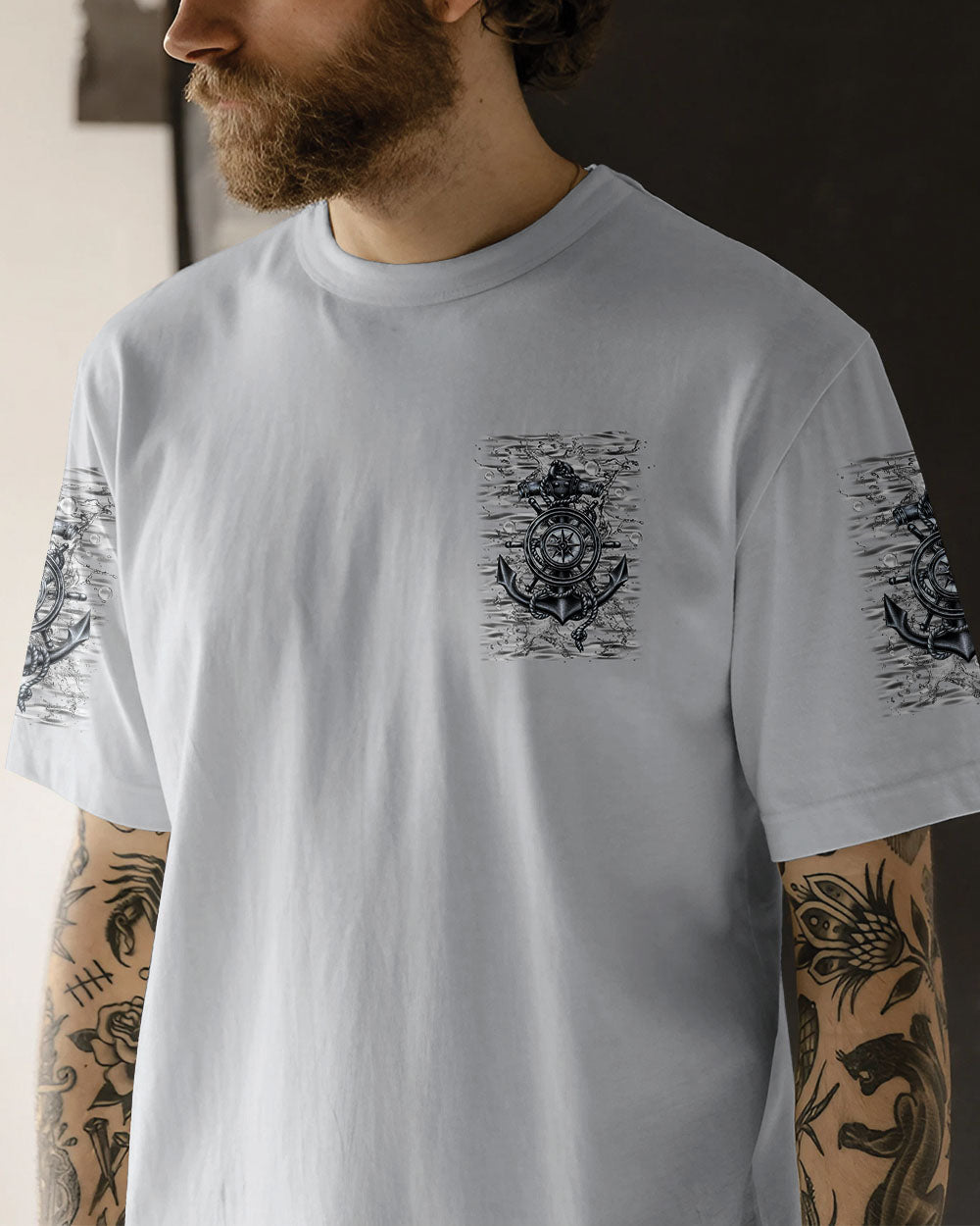 BLISSCORNERS NOT ALL WHO WANDER ARE LOST ANCHOR COMPASS ALL OVER PRINT