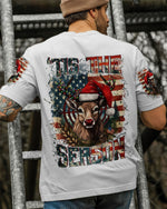 BLISSCORNERS ’TIS THE SEASON CHRISTMAS HUNTING DEER ALL OVER PRINT