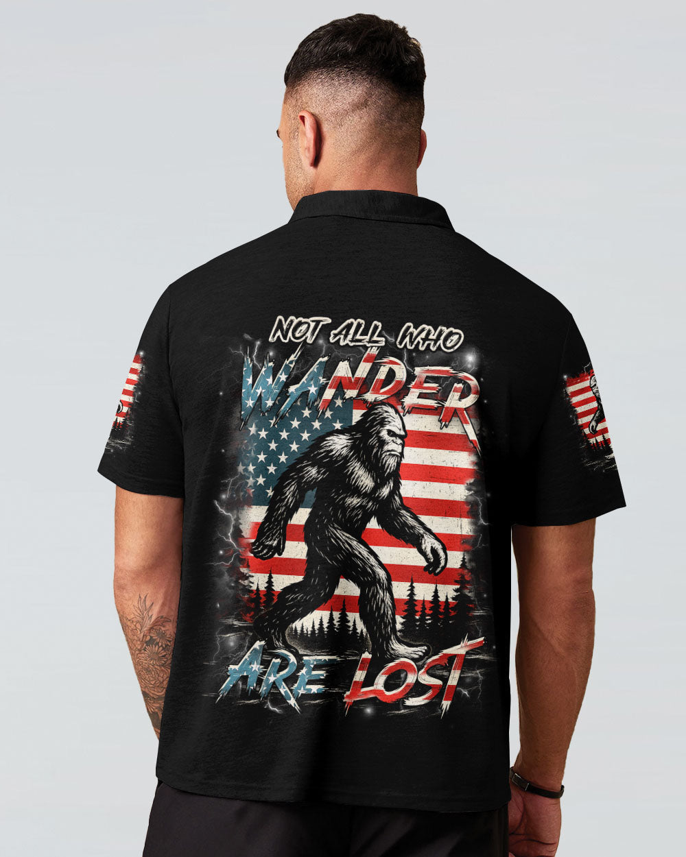BLISSCORNERS NOT ALL WHO WANDER ARE LOST BIGFOOT ALL OVER PRINT