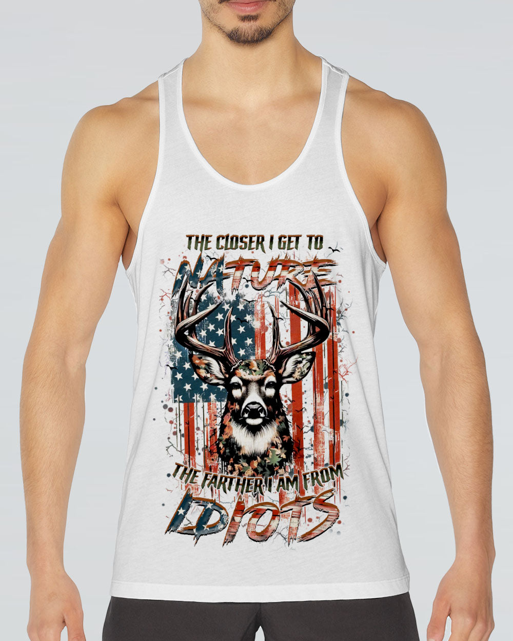 BLISSCORNERS THE CLOSER I GET TO NATURE DEER HUNTING ALL OVER PRINT