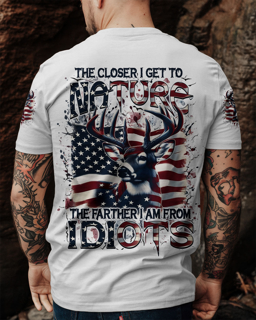 BLISSCORNERS THE CLOSER I GET TO NATURE DEER ALL OVER PRINT