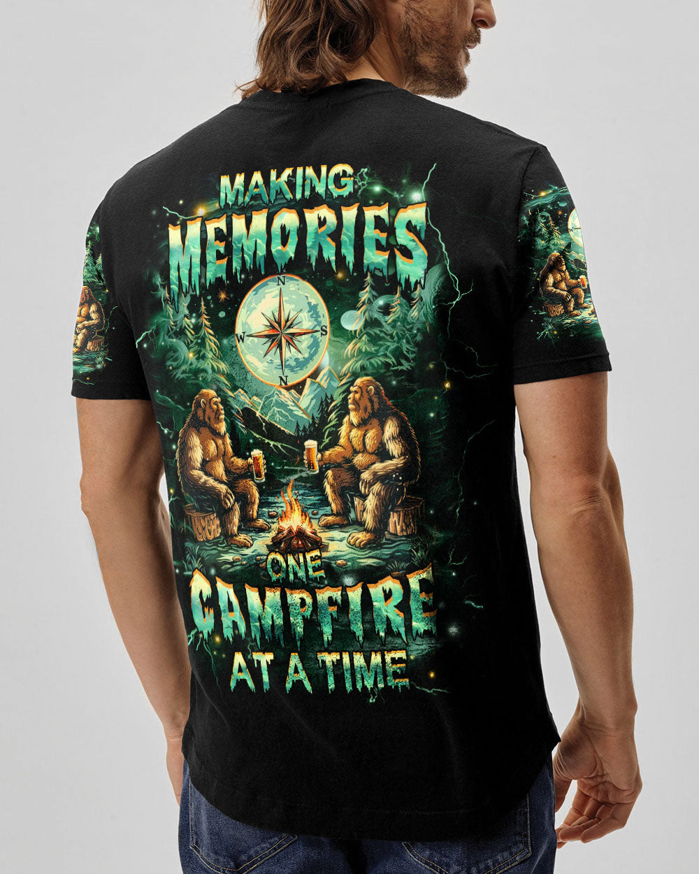 BLISSCORNERS MAKING MEMORIES ONE CAMPFIRE AT A TIME BIGFOOT ALL OVER PRINT- YHHN1212242