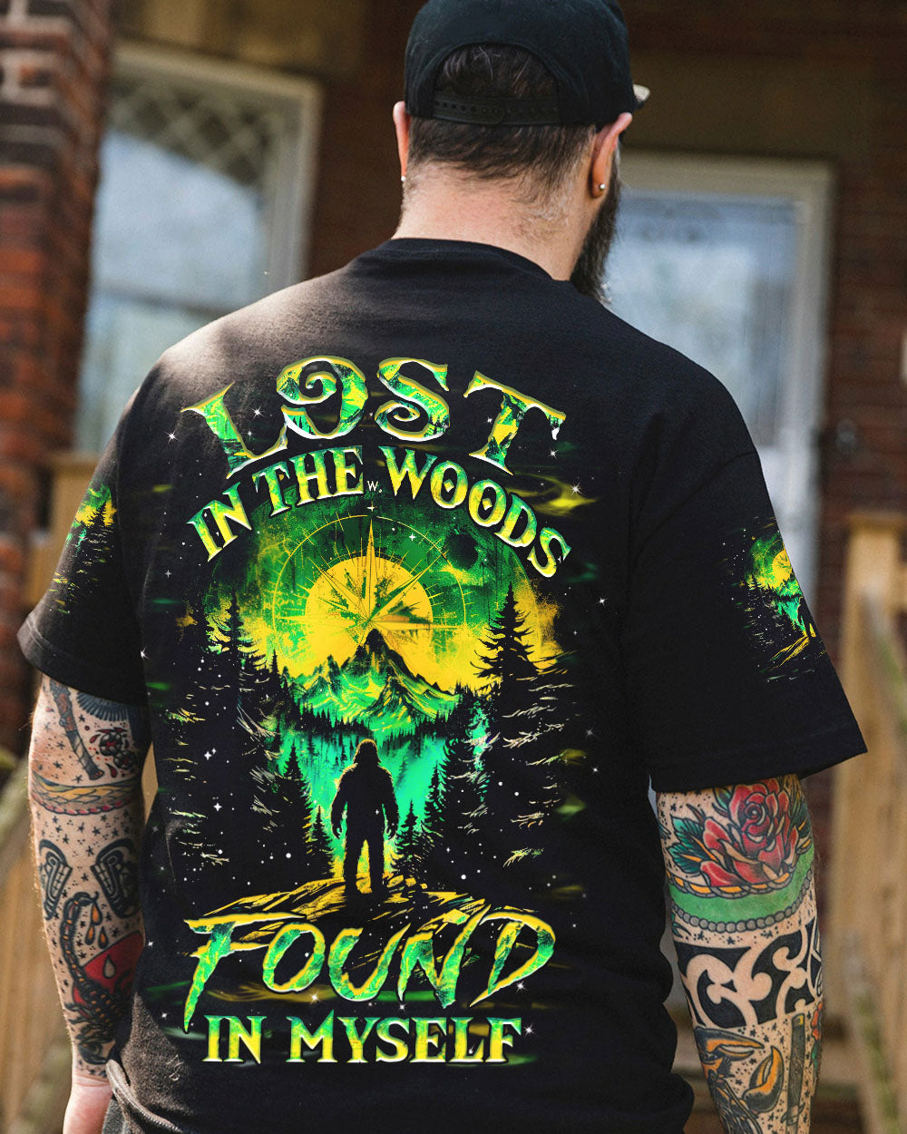 BLISSCORNERS LOST IN THE WOOD FOUND IN MYSELF BIGFOOT ALL OVER PRINT