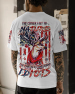 BLISSCORNERS THE CLOSER I GET TO NATURE DEER CHRISTMAS ALL OVER PRINT