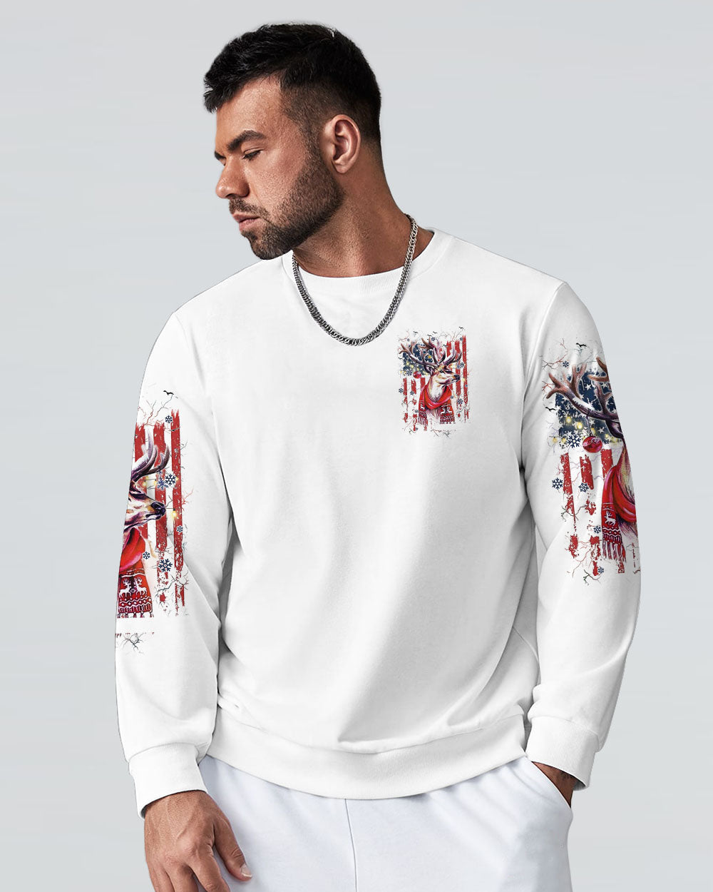 BLISSCORNERS THE CLOSER I GET TO NATURE DEER CHRISTMAS ALL OVER PRINT