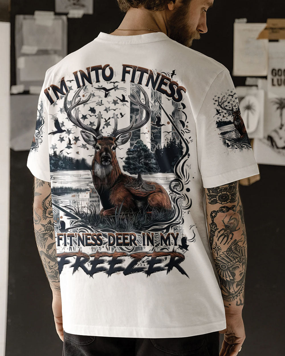 BLISSCORNERS FIT'NESS DEER IN MY FREEZER ALL OVER PRINT