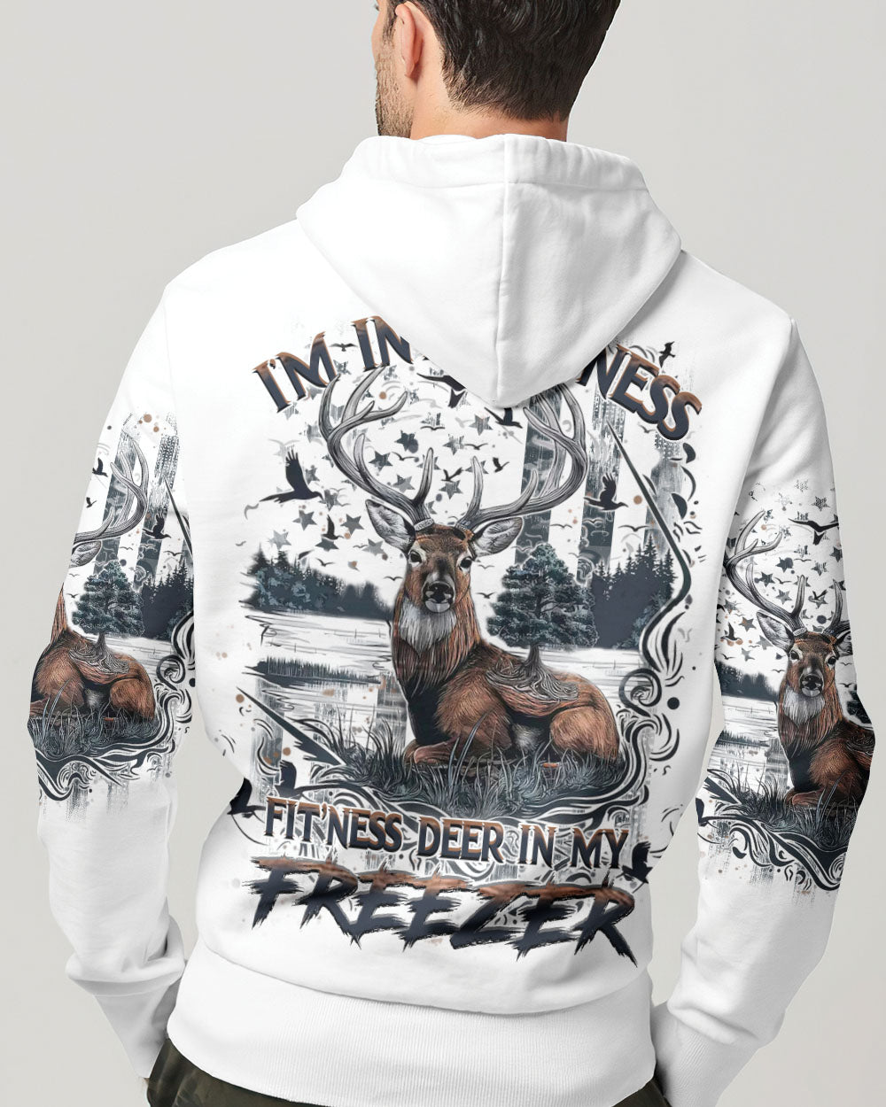 BLISSCORNERS FIT'NESS DEER IN MY FREEZER ALL OVER PRINT