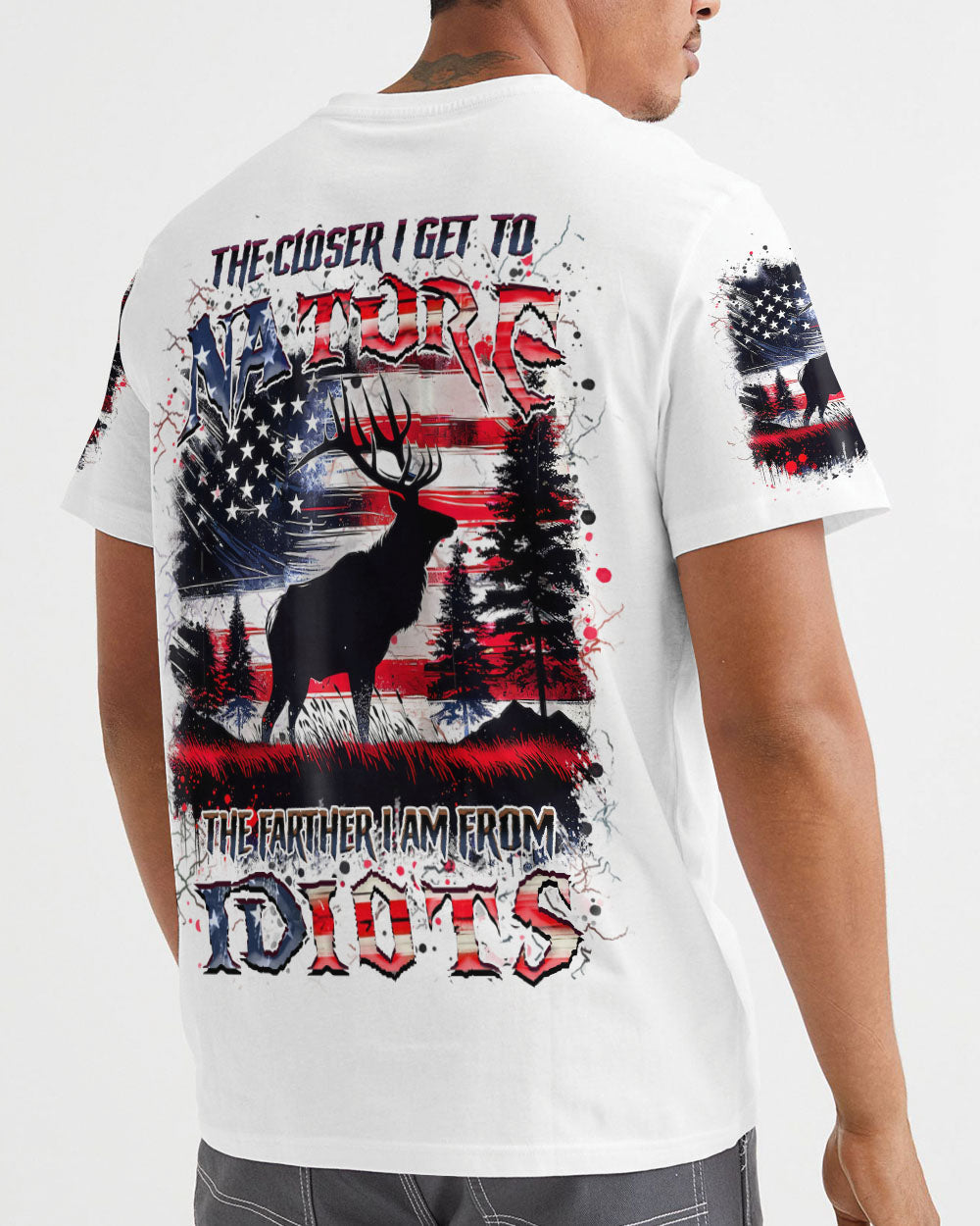 BLISSCORNERS THE CLOSER I GET TO NATURE DEER HUNTING ALL OVER PRINT