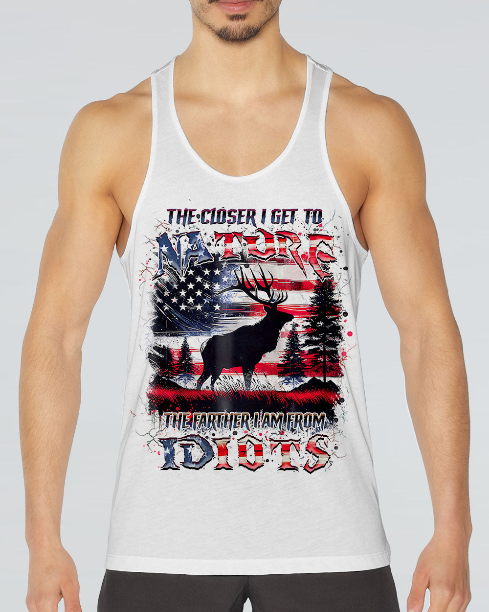 BLISSCORNERS THE CLOSER I GET TO NATURE DEER HUNTING ALL OVER PRINT