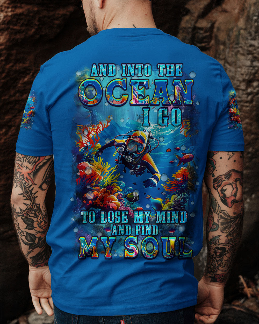 BLISSCORNERS AND INTO THE OCEAN I GO SCUBA DIVING ALL OVER PRINT