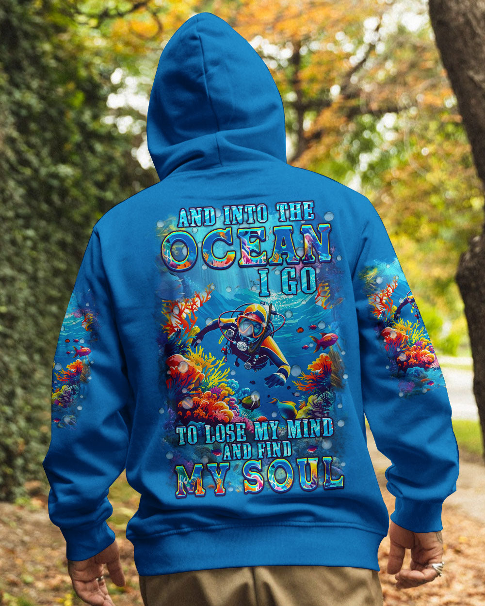 BLISSCORNERS AND INTO THE OCEAN I GO SCUBA DIVING ALL OVER PRINT